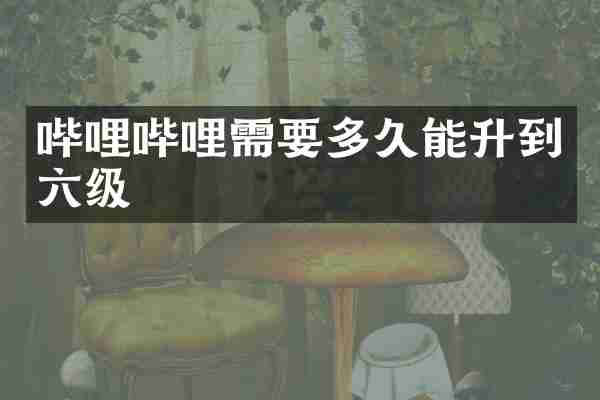 哔哩哔哩需要多久能升到六级