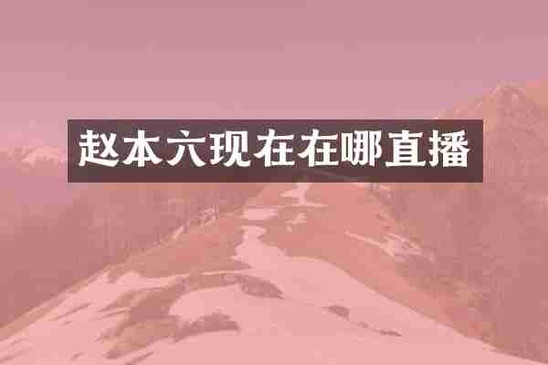 赵本六现在在哪直播