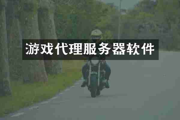 游戏代理服务器软件
