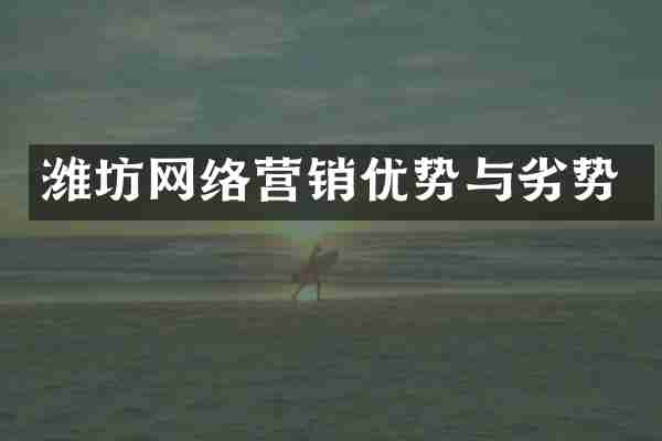 潍坊网络营销优势与劣势