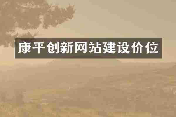 康平创新网站建设价位