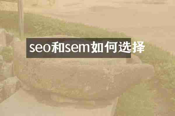 seo和sem如何选择