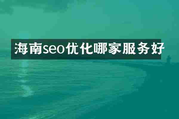 海南seo优化哪家服务好