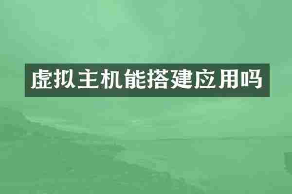 虚拟主机能搭建应用吗