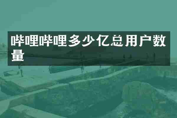 哔哩哔哩多少亿总用户数量