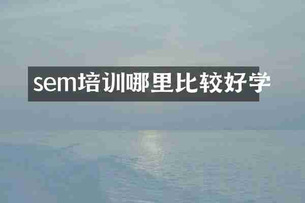 sem培训哪里比较好学