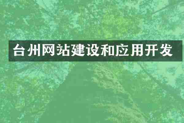 台州网站建设和应用开发