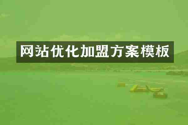 网站优化加盟方案模板