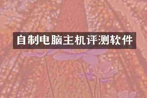 自制电脑主机评测软件