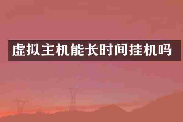 虚拟主机能长时间挂机吗