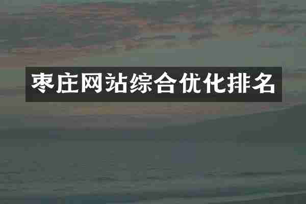 枣庄网站综合优化排名