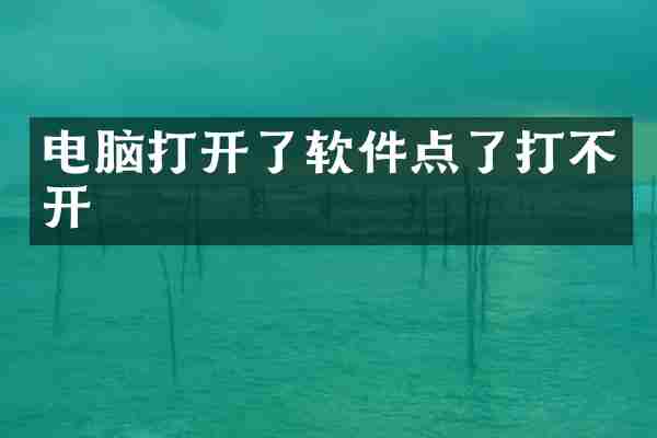 电脑打开了软件点了打不开