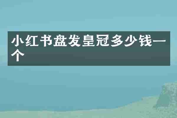 小红书盘发皇冠多少钱一个