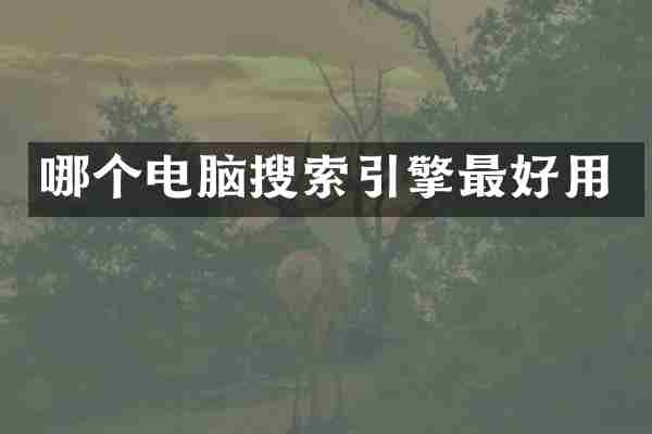 哪个电脑搜索引擎最好用