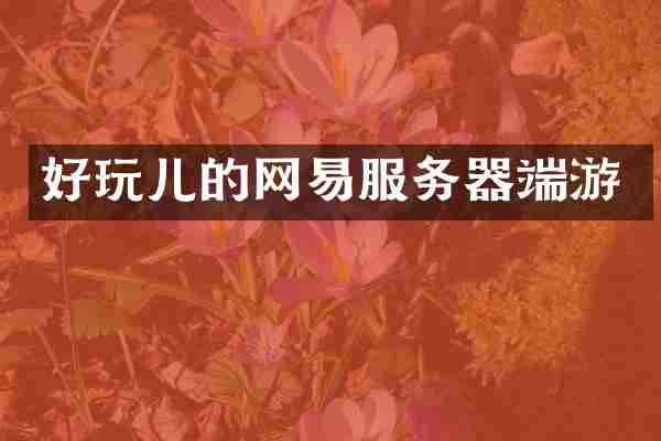 好玩儿的网易服务器端游