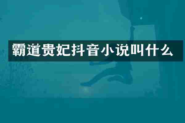 霸道贵妃抖音小说叫什么