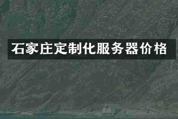 石家庄定制化服务器价格