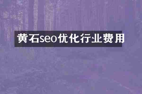黄石seo优化行业费用
