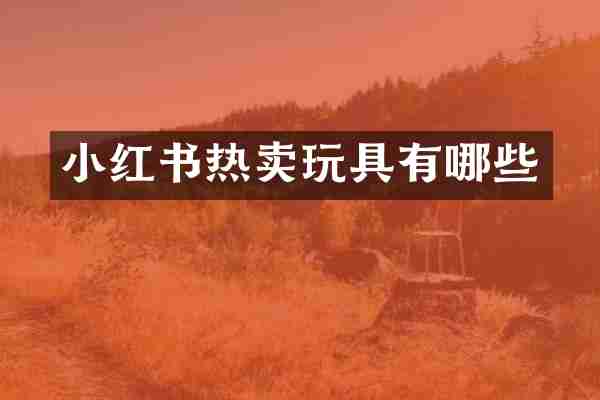 小红书热卖玩具有哪些