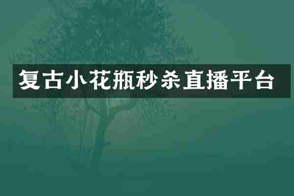 复古小花瓶秒杀直播平台