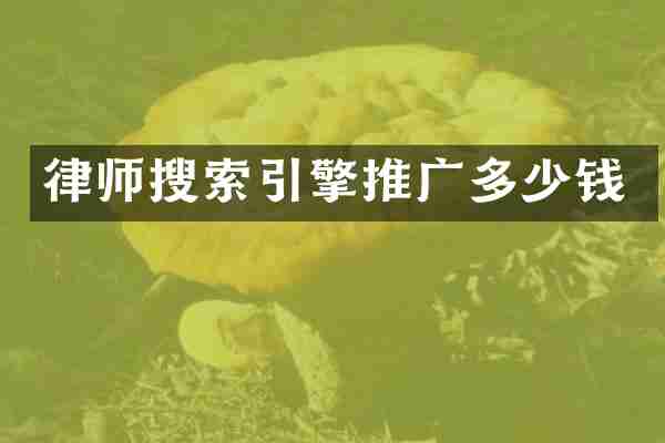 律师搜索引擎推广多少钱