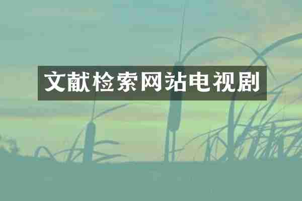 文献检索网站电视剧