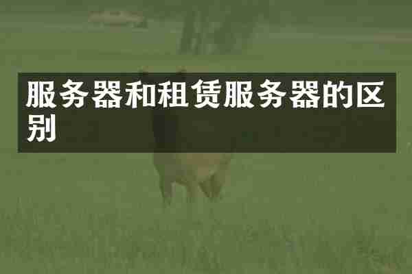 服务器和租赁服务器的区别