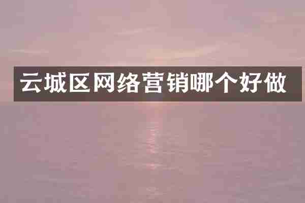 云城区网络营销哪个好做