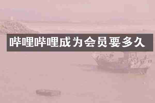 哔哩哔哩成为会员要多久