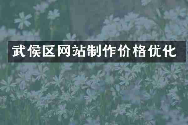 武侯区网站制作价格优化