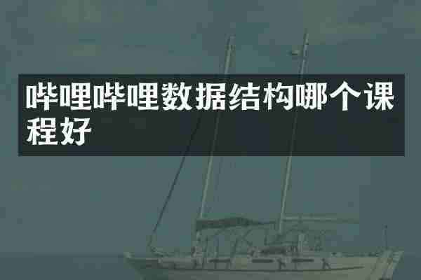 哔哩哔哩数据结构哪个课程好
