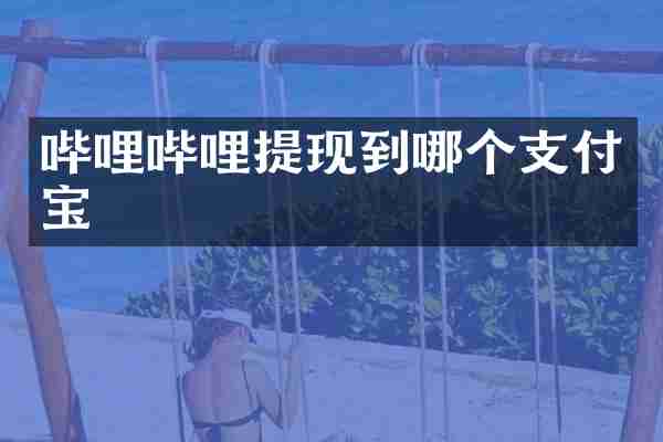 哔哩哔哩提现到哪个支付宝