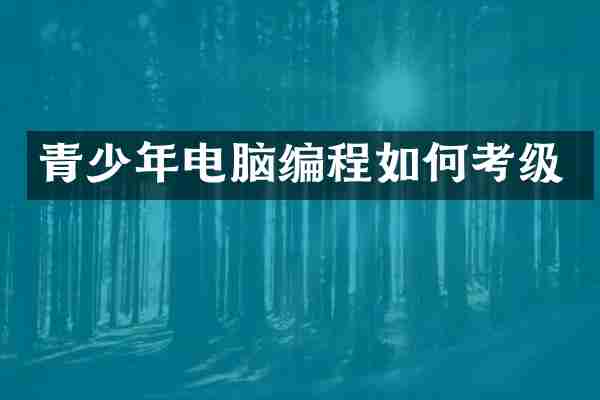 青少年电脑编程如何考级