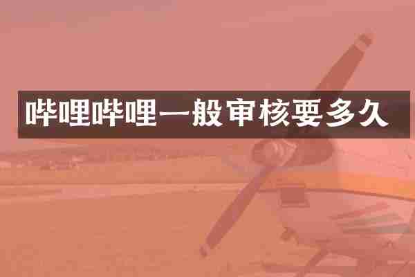 哔哩哔哩一般审核要多久