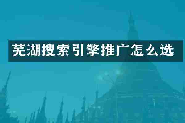 芜湖搜索引擎推广怎么选