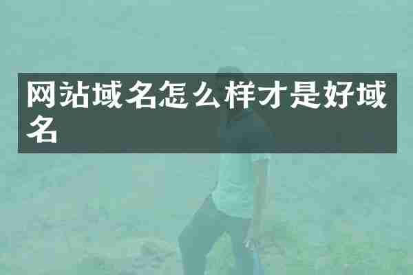 网站域名怎么样才是好域名