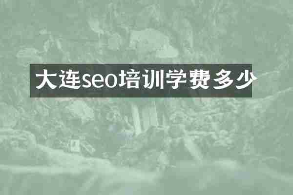大连seo培训学费多少