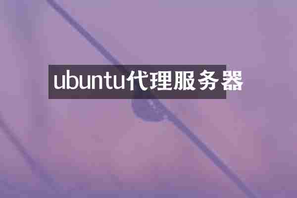 ubuntu代理服务器
