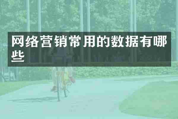 网络营销常用的数据有哪些