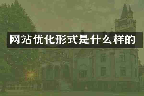 网站优化形式是什么样的