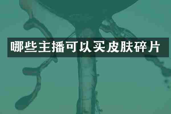 哪些主播可以买皮肤碎片