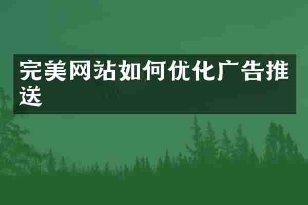 完美网站如何优化广告推送