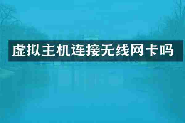 虚拟主机连接无线网卡吗
