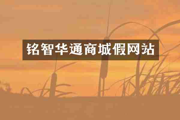 铭智华通商城假网站