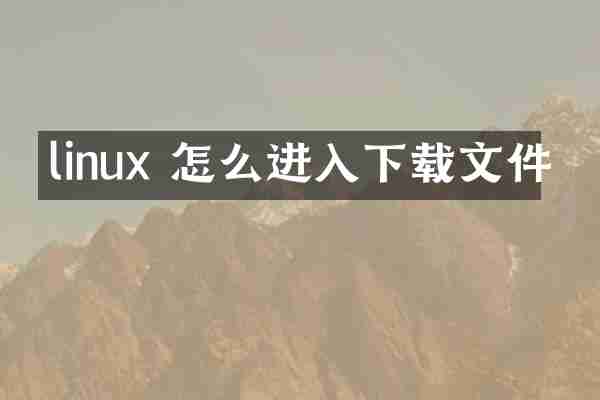 linux 怎么进入下载文件