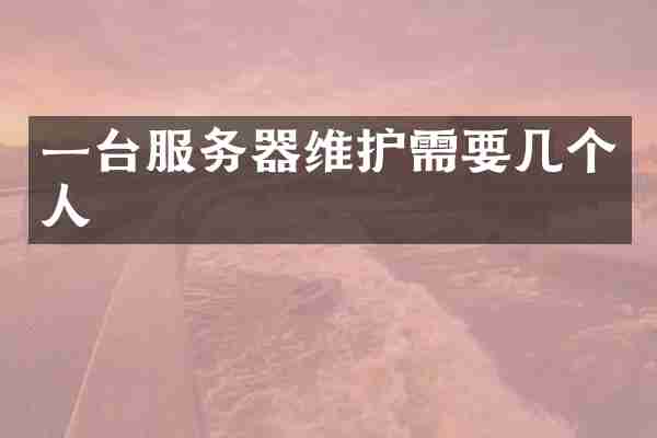 一台服务器维护需要几个人