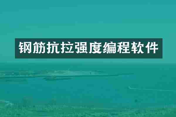 钢筋抗拉强度编程软件
