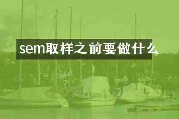sem取样之前要做什么