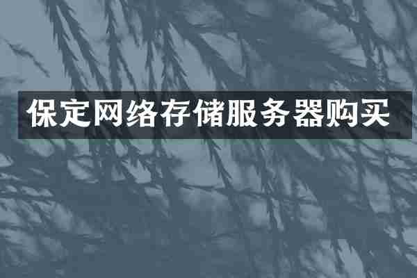保定网络存储服务器购买