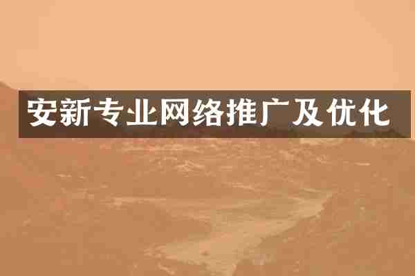 安新专业网络推广及优化